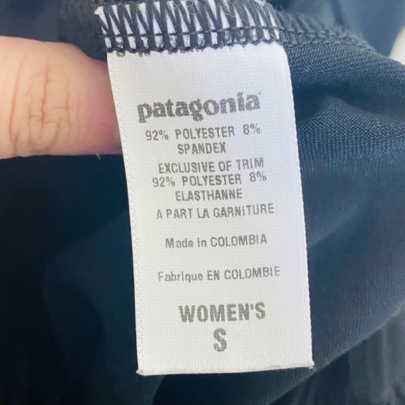 PATAGONIA Front Knot Cropped Sleeveless Tank Top in Black • S Small - Picture 6 of 7